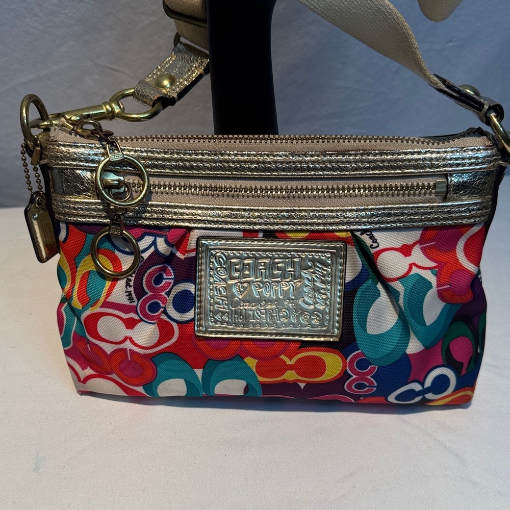 Coach Multicolor Crossbody Bag with Silver Details - Picture 3 of 14